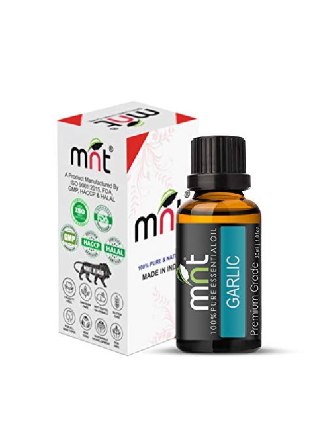 MNT Garlic Essential Oil 100% Pure l & Undiluted Therapeutic Grade for Aromatherapy Skin health Acne & Healthy hair (30ML) - Image 3