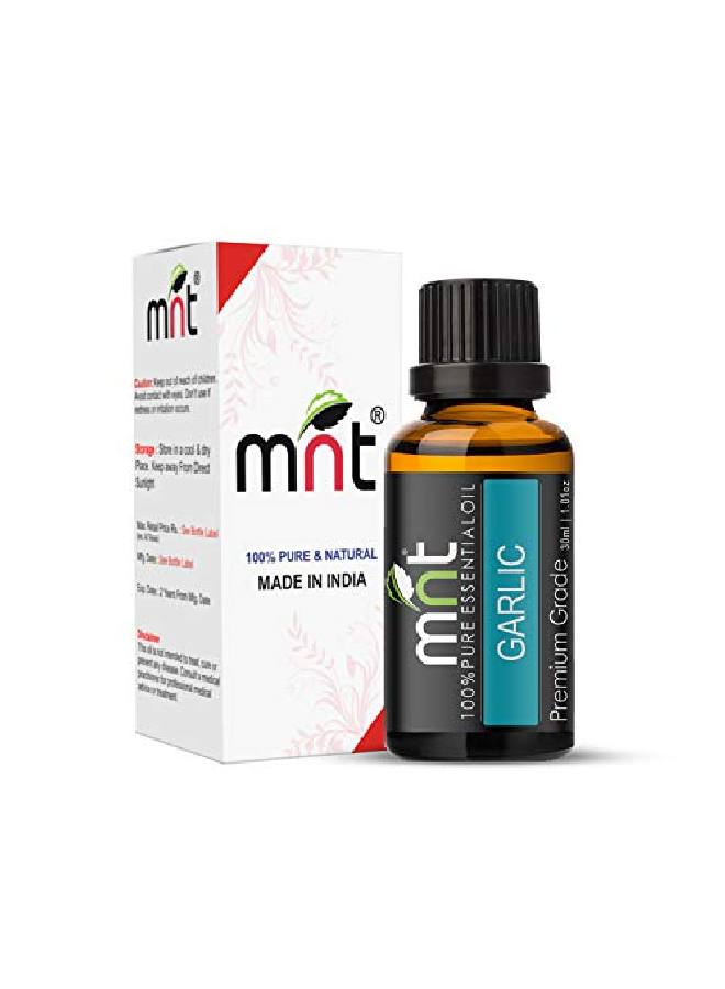 MNT Garlic Essential Oil 100% Pure l & Undiluted Therapeutic Grade for Aromatherapy Skin health Acne & Healthy hair (30ML) - Image 1
