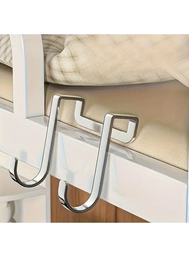 Stainless Steel S Hooks Silvery No Drill Wall Mount For Kitchen Organization - Image 5