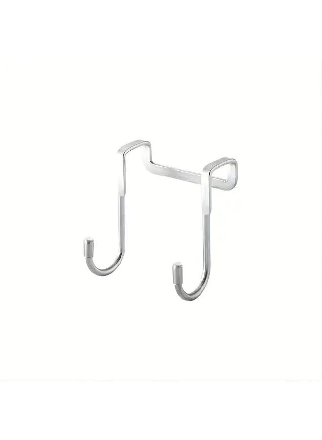 Stainless Steel S Hooks Silvery No Drill Wall Mount For Kitchen Organization - Image 1