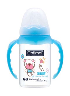 Optimal Narrow Neck Feeding Bottle With Handle 140 ML, Blue 
