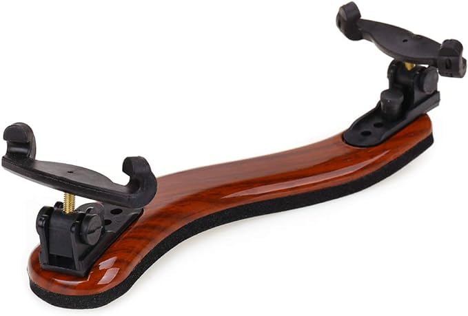 PERLMAN Violin Shoulder Rest for 4/4 and 3/4 with Collapsible and Height Adjustable Feet, Imitation wood grain. (3/4, 4/4) - Image 1