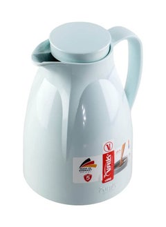 Valk Vacuum Flask With Double Wall Glass (1 Liter) | Wide Mouth With Anti-Leakage Cap Double Walled Travel Mug | Liter White Color, 04-387  - Image 2