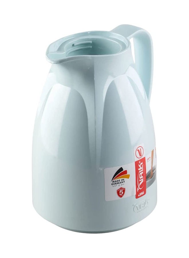 Valk Vacuum Flask With Double Wall Glass (1 Liter) | Wide Mouth With Anti-Leakage Cap Double Walled Travel Mug | Liter White Color, 04-387 - Image 3