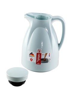 Valk Vacuum Flask With Double Wall Glass (1 Liter) | Wide Mouth With Anti-Leakage Cap Double Walled Travel Mug | Liter White Color, 04-387  - Image 4