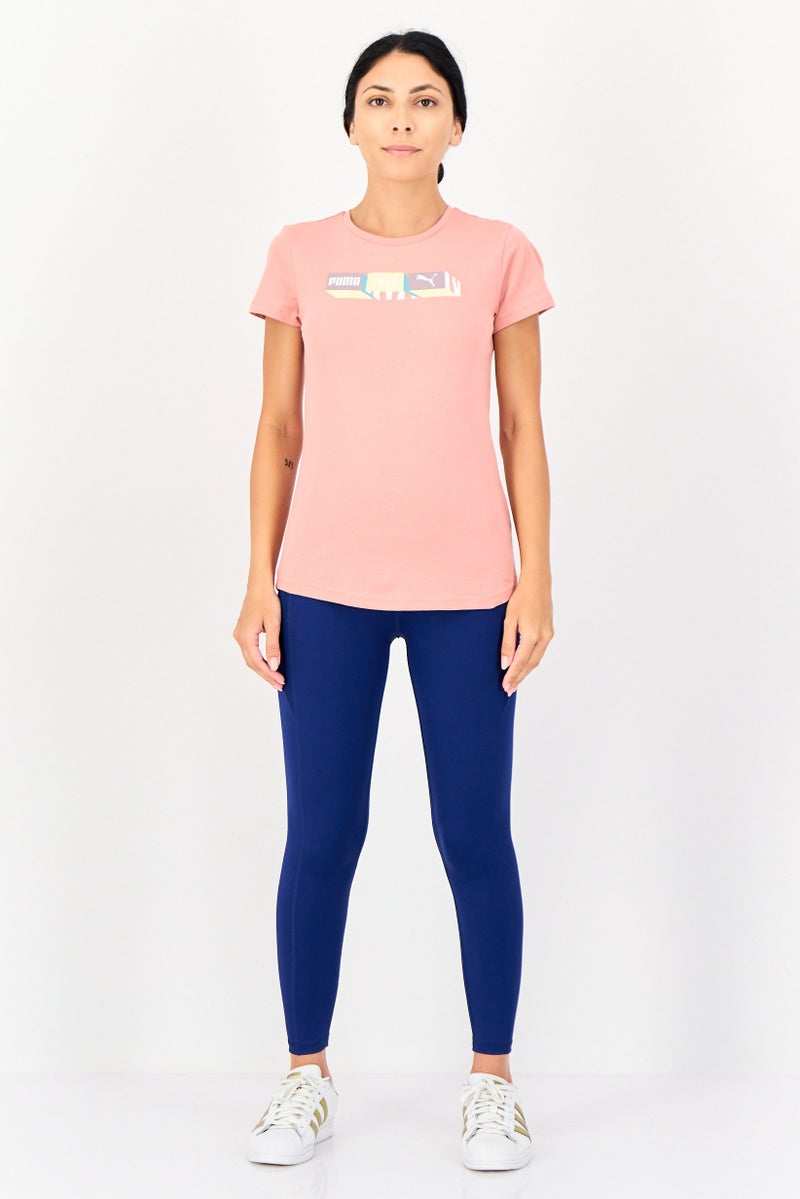 PUMA Women Sportswear Fit Short Sleeve Outdoor Top, Pink - Image 2