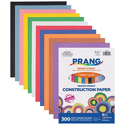 Prang (Formerly SunWorks) Smart-Stack Construction Paper, 11 Assorted Colors, 9" x 12", 300 Sheets - Image 2