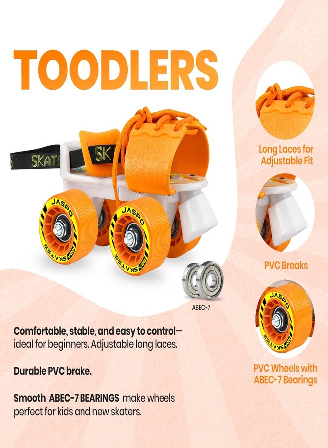 jaspo Toddlers Baby Kids Junior Pro Adjustable Roller Skates Combo (Up To 5 Years, Speedy Kid Prooutdoor Wheel, Multicolour) - Image 2