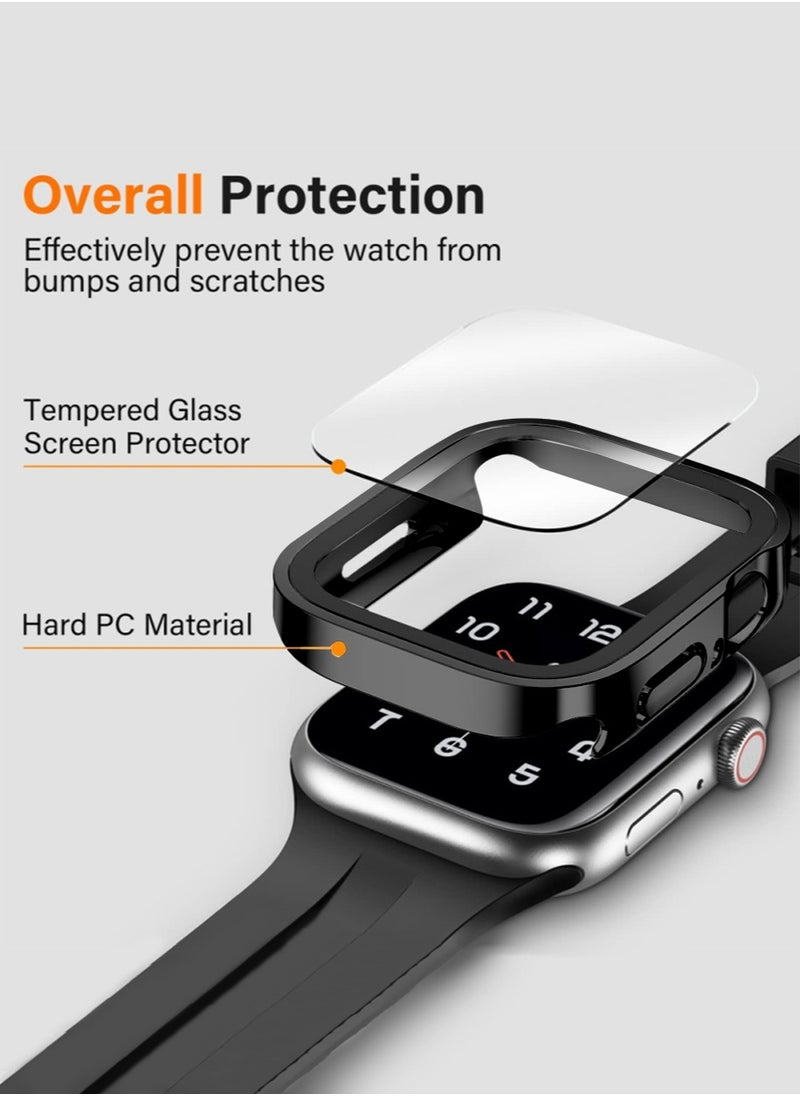 Generic - Case Compatible with Apple Watch 41mm Series 8/ 7/9 with Built-in Tempered Glass Screen Protector, Full Coverage Hard PC Ultra-Thin Protective Cover for iWatch - Image 1