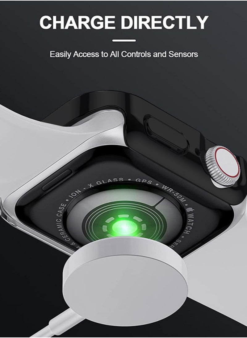 Generic - Case Compatible with Apple Watch 41mm Series 8/ 7/9 with Built-in Tempered Glass Screen Protector, Full Coverage Hard PC Ultra-Thin Protective Cover for iWatch - Image 1