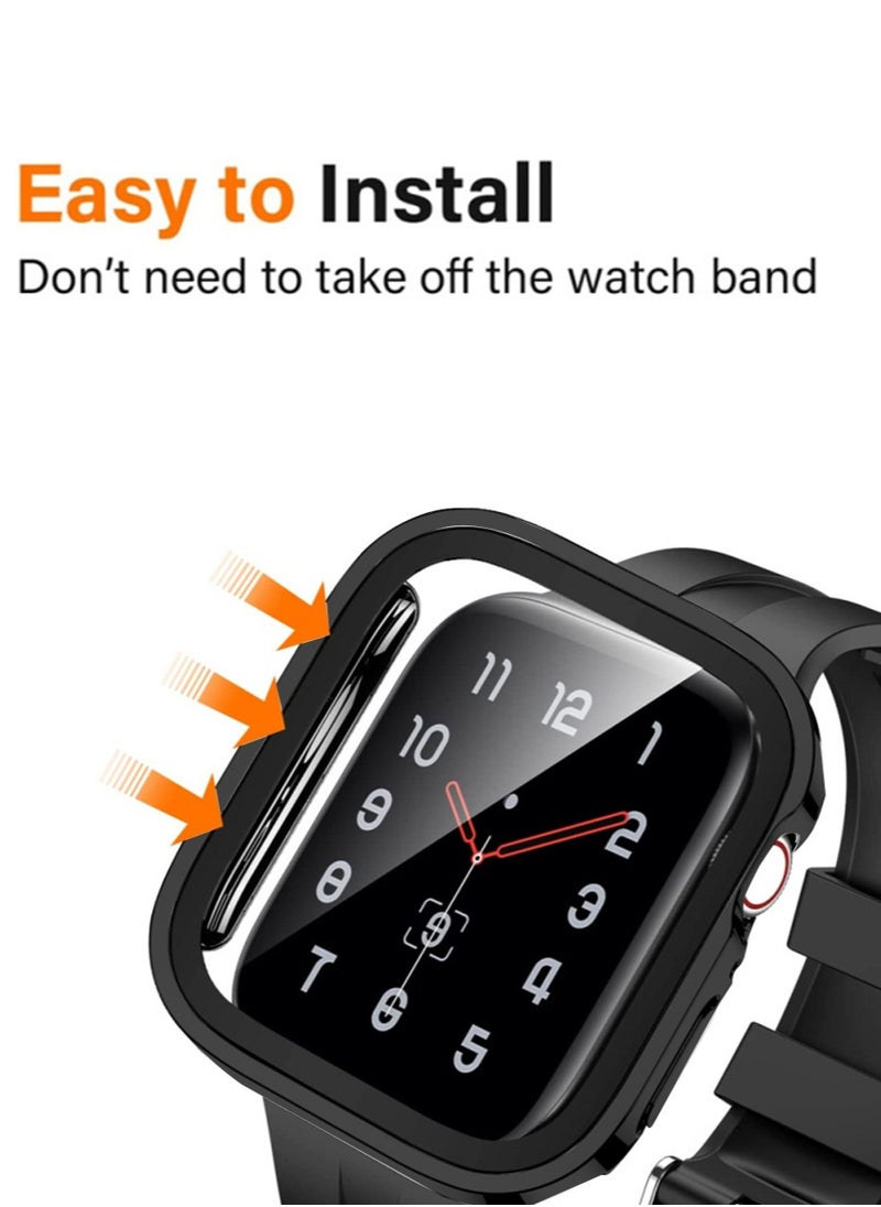 Generic - Case Compatible with Apple Watch 41mm Series 8/ 7/9 with Built-in Tempered Glass Screen Protector, Full Coverage Hard PC Ultra-Thin Protective Cover for iWatch - Image 1