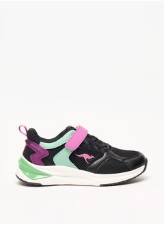 kangaROOS Girls' Colourblock Sports Shoes with Hook and Loop Closure  - Image 3