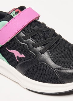 kangaROOS Girls' Colourblock Sports Shoes with Hook and Loop Closure  - Image 5