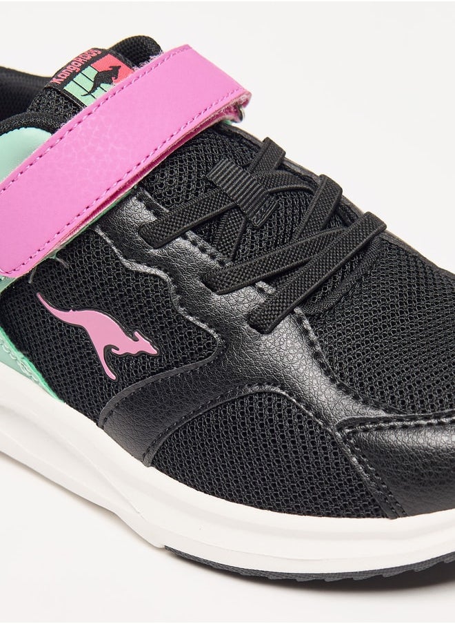 kangaROOS Girls' Colourblock Sports Shoes with Hook and Loop Closure  - Image 5