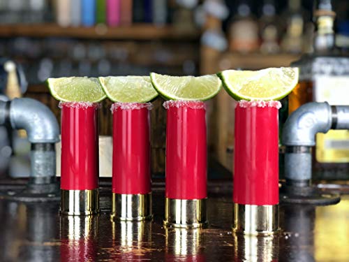 Durawe Company 12 Gauge Bullet Shot Glass Gift Set, Bullet Glass with Pourer, Shotgun Shell Shot Glasses Set, Plastic Bullet Shot Glasses, Shot Gun Shell Shape Best Gifts For Men, Gift Set, Xmas Present - Image 2