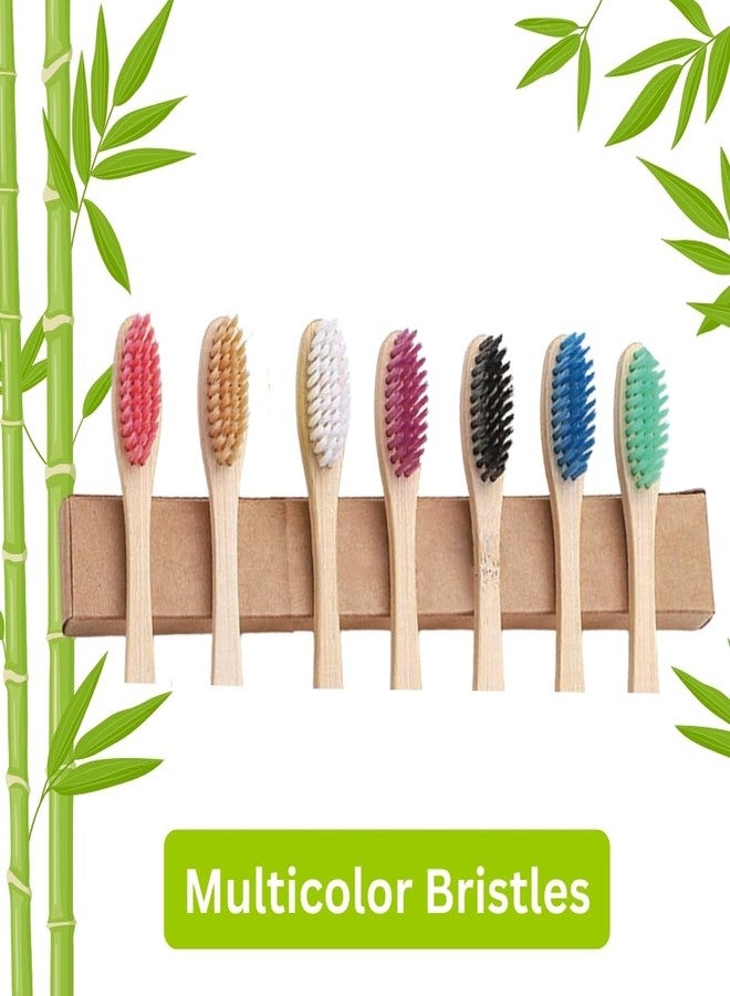RMR Traders Multicolour Soft Bristles Wooden Bamboo Toothbrush For Adults| Treated With Neem Oil | | Eco-friendly Fungus Protection | Bpa Free, Biodegradable & Compostable (Pack of 5) - Image 2