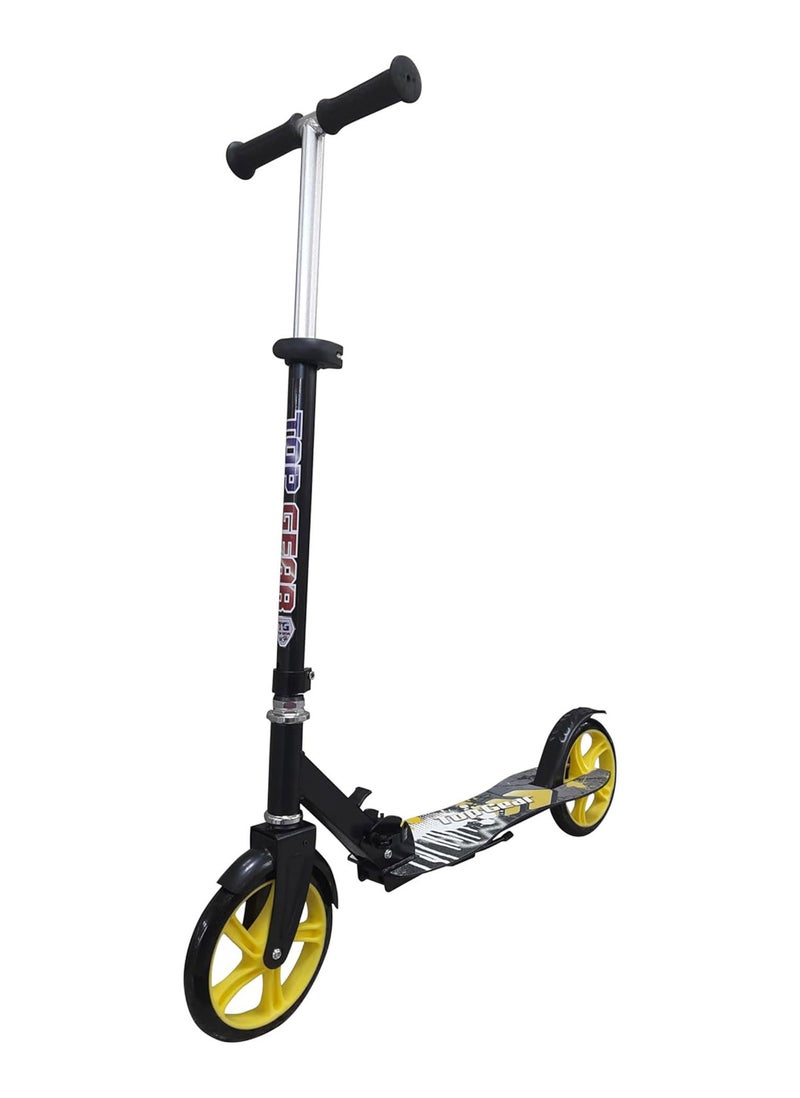 Top Gear Kick Scooter TG 9020 for Kids Ages 5+ with Weight Capacity 60kgs Foldable - 2 Wheels Scooter and Adjustble Height - Yellow - Image 1