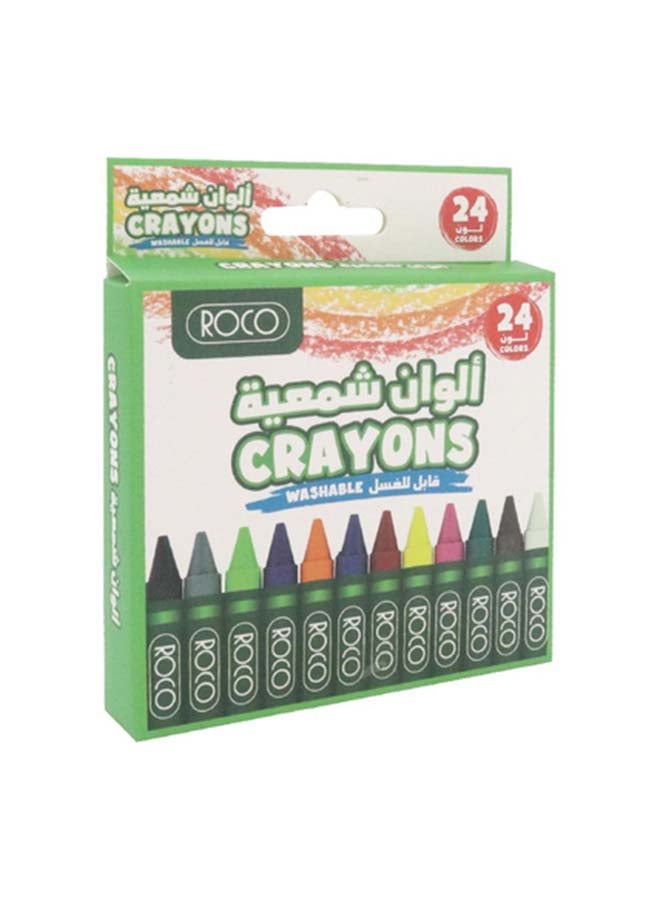 ROCO Regular Wax Crayon assorted 24 pcs - Image 1