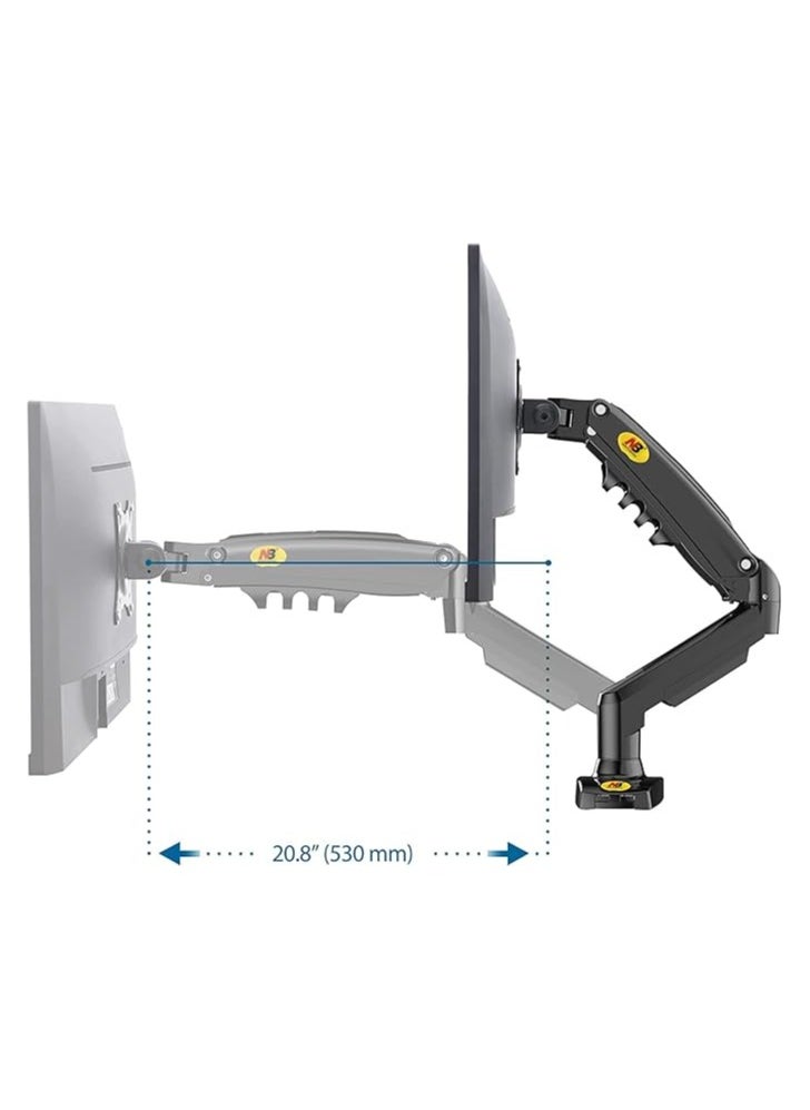 NB NORTH BAYOU Computer Monitor Desk Mount Stand with Gas Spring Arm Adjustable Height Tilt Angle  - Image 1