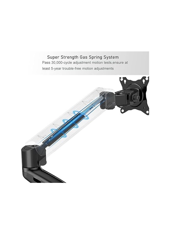 NB NORTH BAYOU Computer Monitor Desk Mount Stand with Gas Spring Arm Adjustable Height Tilt Angle  - Image 2