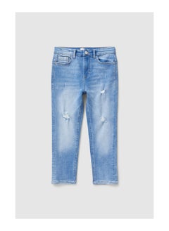 Younger Boy Rip & Repair Rigid Denim Jeans