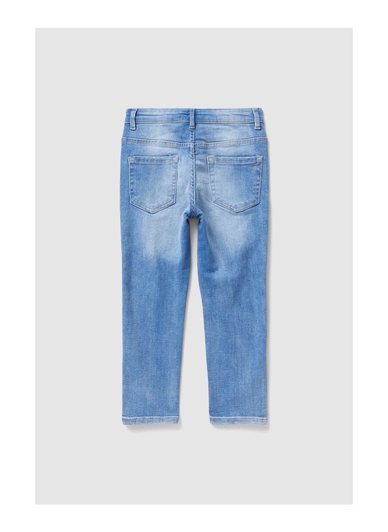Blue zoo - Younger Boy Rip & Repair Rigid Denim Jeans - Image 1