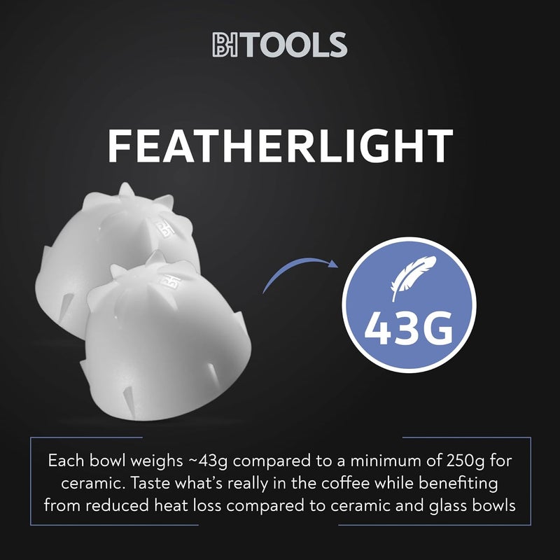 BARISTA HUSTLE White Coffee Cupping Bowls 200ml  Stackable HeatPreserving Cups  Premium Material Ideal for Coffee Tasting HighDensity Polyethylene for Zero Taste Interference  Set of 24 - Image 4