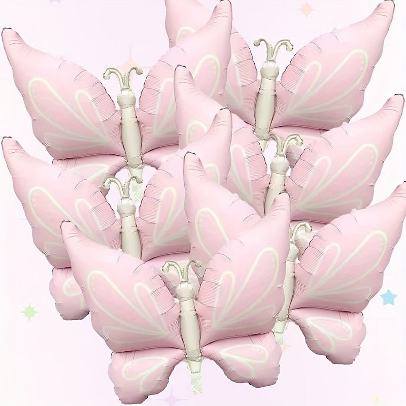 Cream Butterfly 6 Piece Party Decor Set For Birthday Shower And Home Ambiance - Image 2
