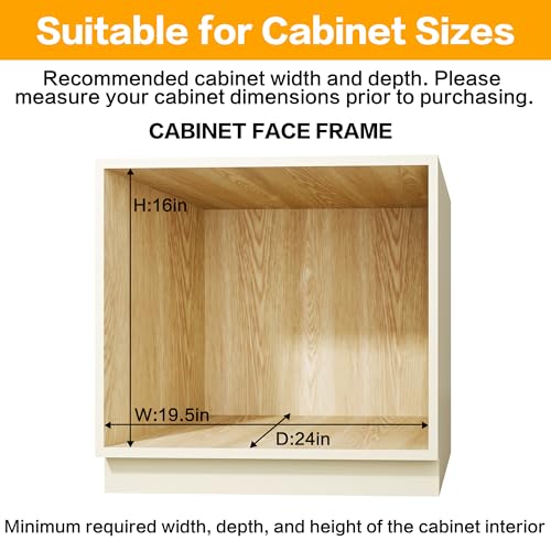 QUYUWU 2-Tier Kitchen Cabinet Pull Out Shelf and Drawer Organizer Slide Out Pantry Storaqe Basket in Multiple Sizes (18" W x 21" D) - Image 3
