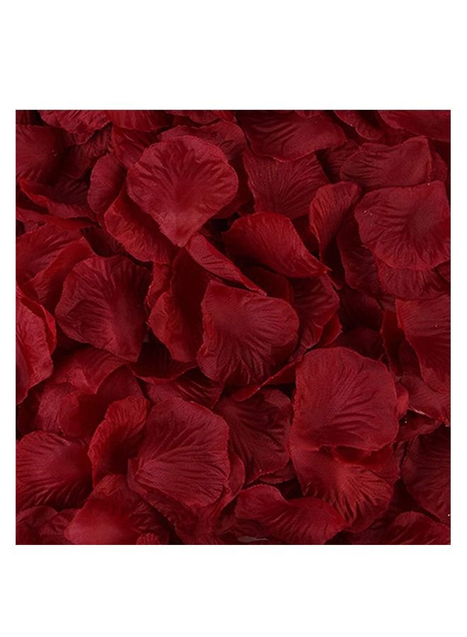 1000 Pieces Burgundy Artificial Rose Petals, Flower Decoration for Wedding Party (Wine Red) - Image 2