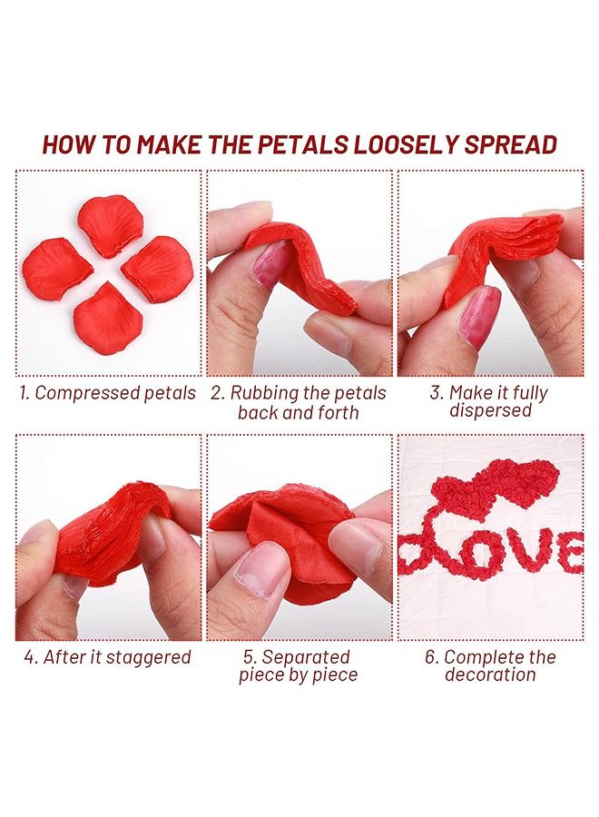 1000 Pieces Burgundy Artificial Rose Petals, Flower Decoration for Wedding Party (Wine Red) - Image 4