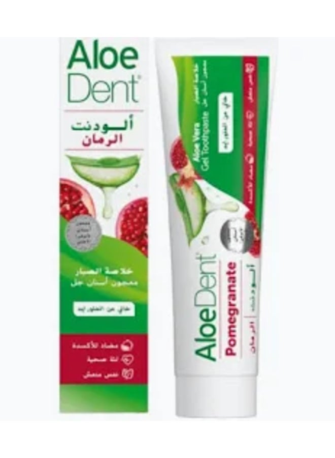 AloeDent Pomegranate Gel Toothpaste with Aloe Vera - 100ml
