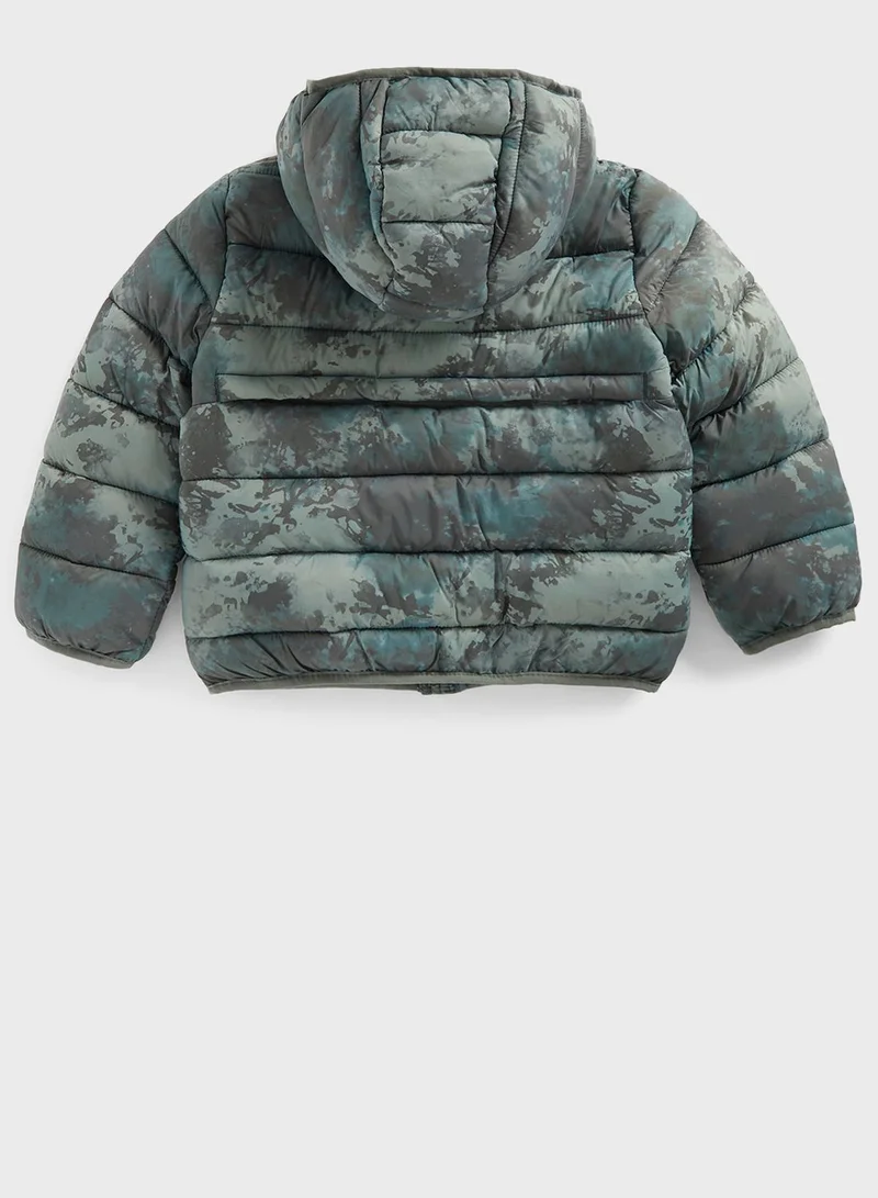 mothercare Kids Camo Hooded Puffer Jacket