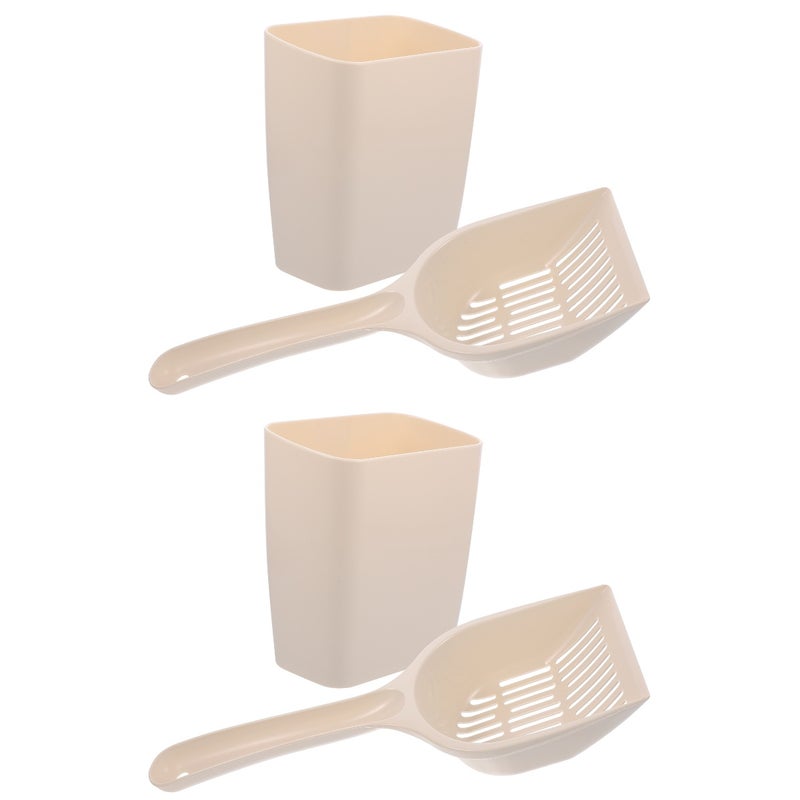 2pcs Portable Cat Litter Cleaning Tool Set Kitten Litter Scoop Pet Sand Shovel Cleaning Tool Pet Cat Cleaning Accessories ( ) - Image 3