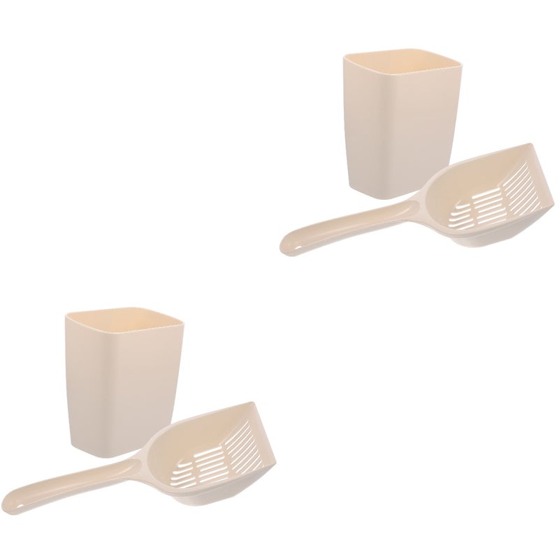 2pcs Portable Cat Litter Cleaning Tool Set Kitten Litter Scoop Pet Sand Shovel Cleaning Tool Pet Cat Cleaning Accessories ( ) - Image 5