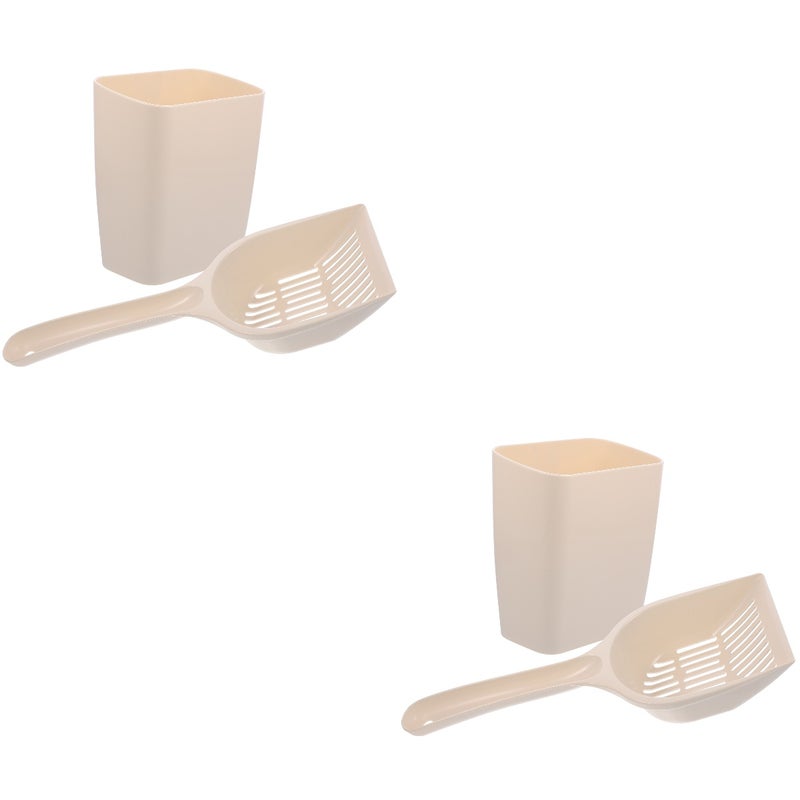 2pcs Portable Cat Litter Cleaning Tool Set Kitten Litter Scoop Pet Sand Shovel Cleaning Tool Pet Cat Cleaning Accessories ( ) - Image 2
