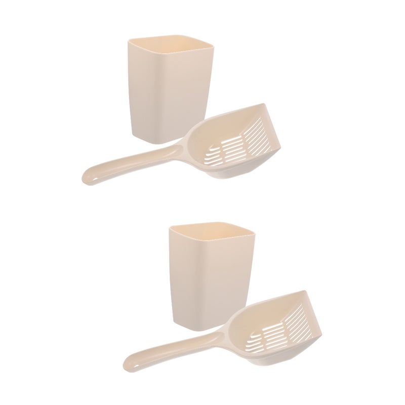 2pcs Portable Cat Litter Cleaning Tool Set Kitten Litter Scoop Pet Sand Shovel Cleaning Tool Pet Cat Cleaning Accessories ( ) - Image 1
