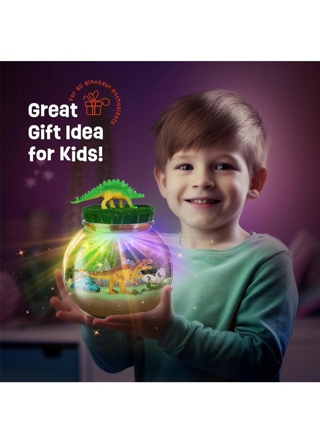 HALAMODO Dinosaur Gifts for Boys - Dinosaur Terrarium Kit for Kids - Birthday Gift for Boys Ages  6 7 8-12 Year Old - DIY Dinosaur Toys for Boys - Arts and Crafts Kit for Kids - Image 2