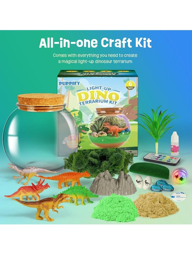 HALAMODO Dinosaur Gifts for Boys - Dinosaur Terrarium Kit for Kids - Birthday Gift for Boys Ages  6 7 8-12 Year Old - DIY Dinosaur Toys for Boys - Arts and Crafts Kit for Kids - Image 4