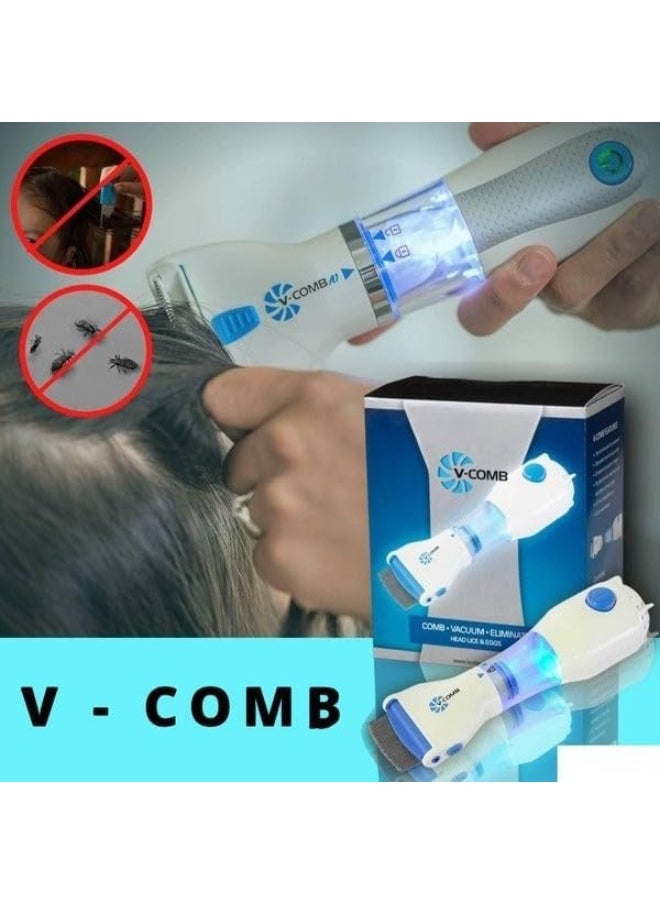 Generic - Electric Head Lice Vacuum Comb, Electric Comb Lice Removal, Head Lice Treatment, Electric Head Lice Comb, Hair Cleaner Is Easy To Use And Suitable For Children - Image 1
