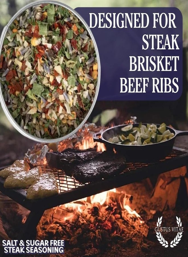 GUSTUS VITAE Salt & Sugar Free Steak Seasoning | Gourmet Seasoning, Artisanal Spice Blend | All Natural, Non GMO | Hand Crafted in Small Batches in USA | No MSG or Artificial Ingredients | GLP-1 Friendly | Sustainably Sourced, Ultra Premium Spice & Rub | Bougie BBQ | Gustus Vitae | #821 - Image 4
