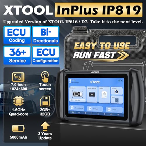 XTOOL IP819 V2.0 Bidirectional obd2 Scanner, 2025 Upgraded Scan Tool with Active Test, PMI Function, 36+ Resets, ECU Coding, Guided Function for VAG, All Systems Diagnosis for All Cars, 3-Year Update - Image 2