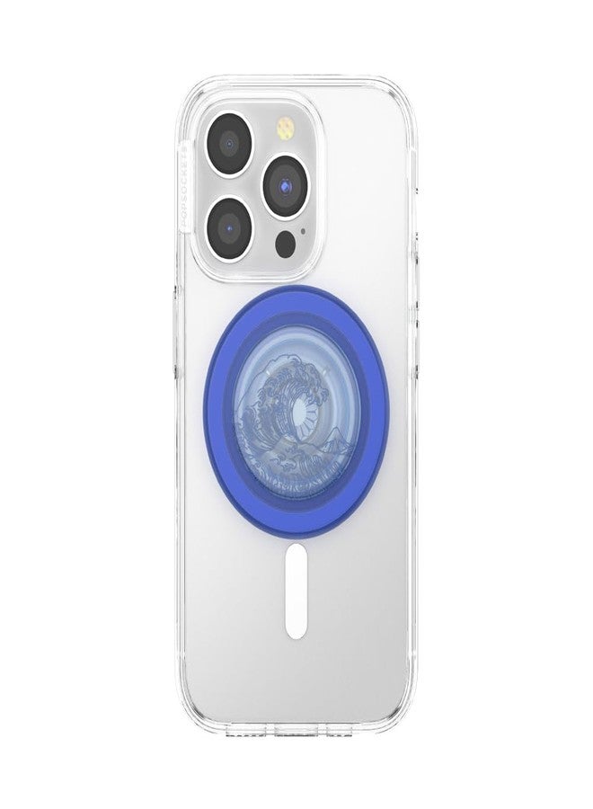 PopSockets Phone Grip with Expanding Kickstand, Adhesive Grip - Magsafe Translucent Ocean - Image 3