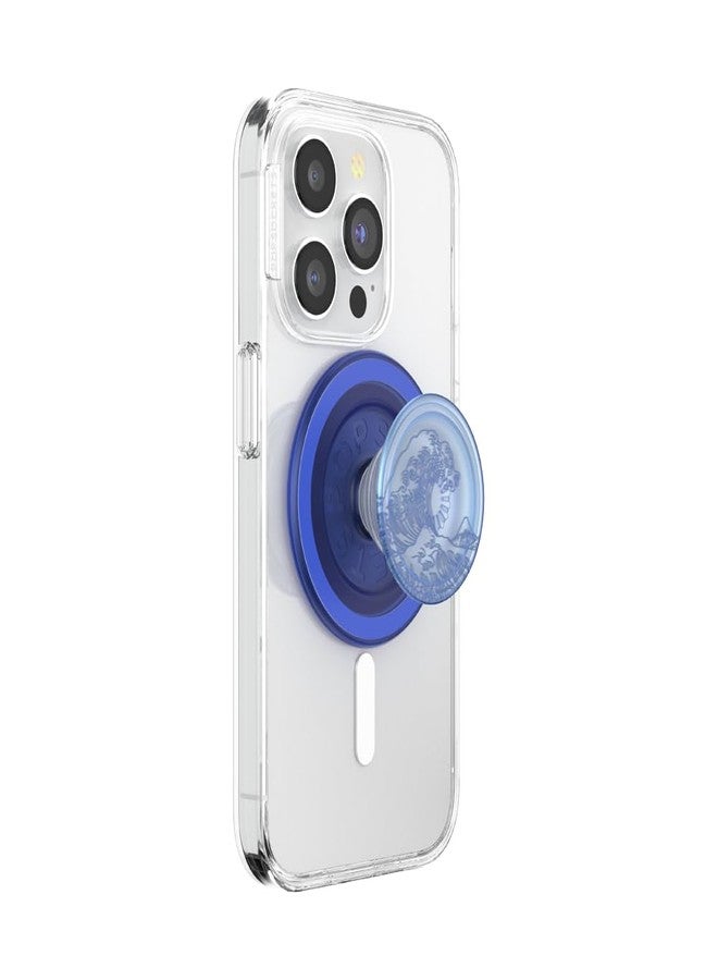 PopSockets Phone Grip with Expanding Kickstand, Adhesive Grip - Magsafe Translucent Ocean - Image 1