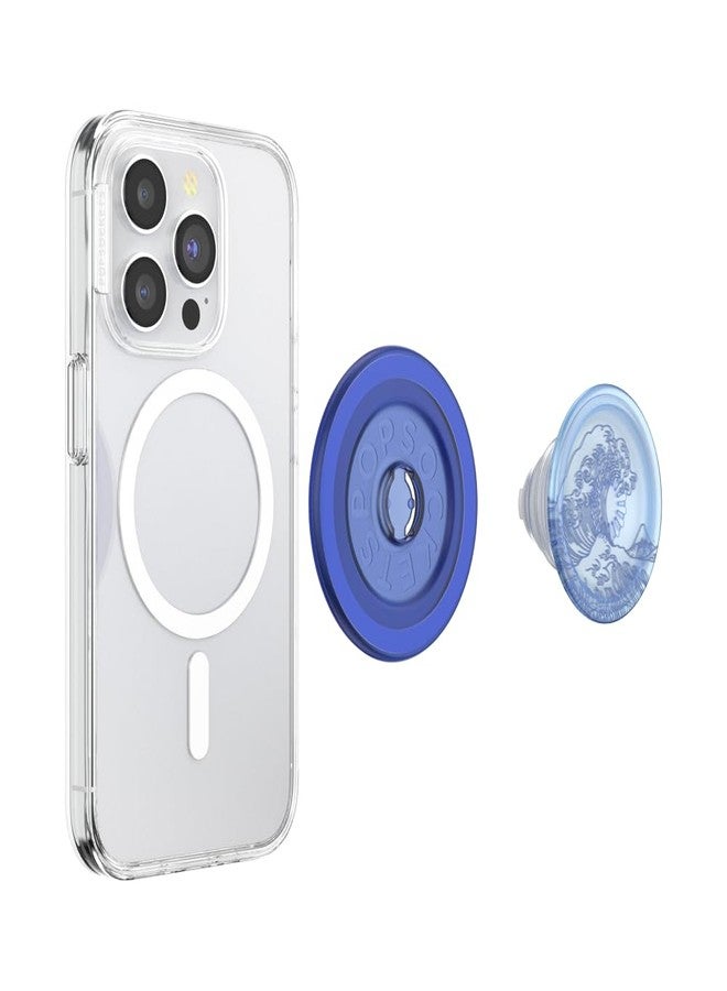 PopSockets Phone Grip with Expanding Kickstand, Adhesive Grip - Magsafe Translucent Ocean - Image 4