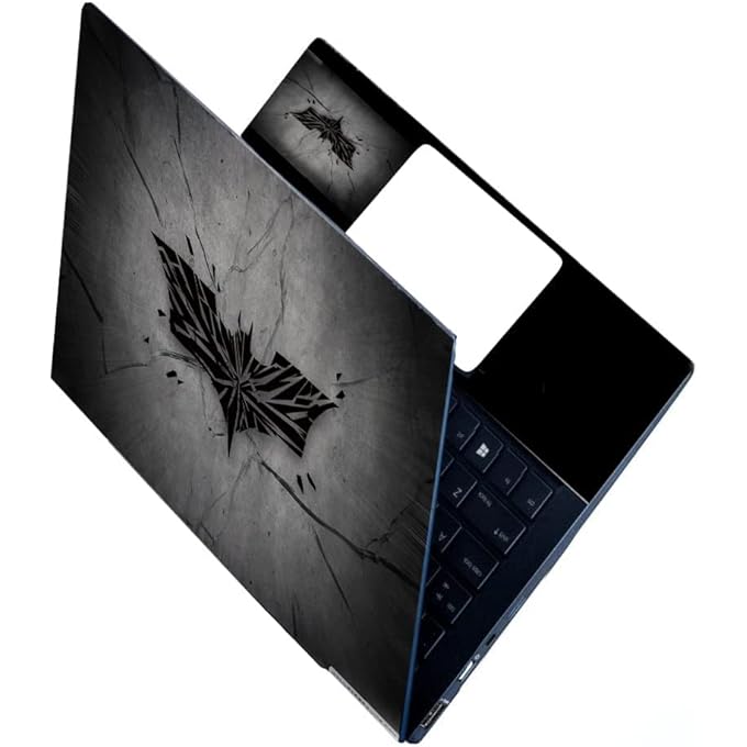rayihni FULL LAPTOP SKIN STICKERS HD QUALITY STICKER FOR LAPTOPS UPTO 15.6" COMPATIBLE WITH APPLE/DELL/HP/LENOVO/ACER/ASUS/SONY (DUSTPROOF|WATERPROOF|SCRATCHPROOF|REUSABLE) - BATMAN BK FL1 - Image 1