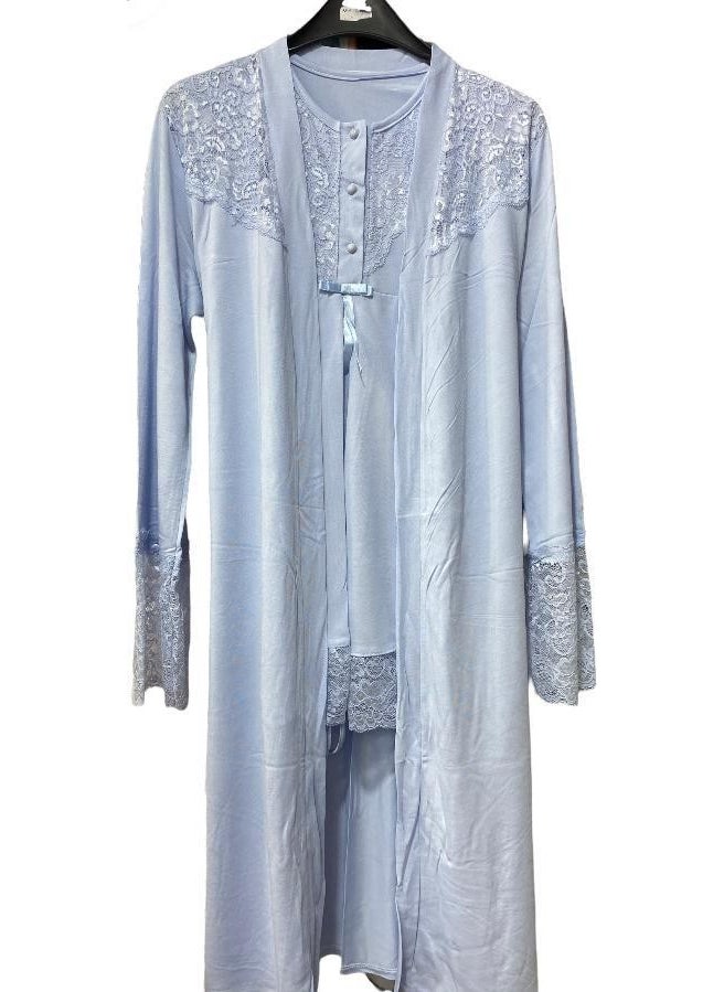 sel 3022 Blue Pregnant Postpartum 3-Piece Pajamas Dressing Gown Tk - pzsku/Z5115C6CE418F94FB5E8AZ/45/_/1725790818/c53eee53-d7cc-4475-8acc-2b693ac412a3