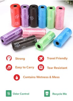 Captaintech Pack Of 8 Disposable Diaper Bag Refill Rolls Safe And Odour Control - Multicolour  - Image 2