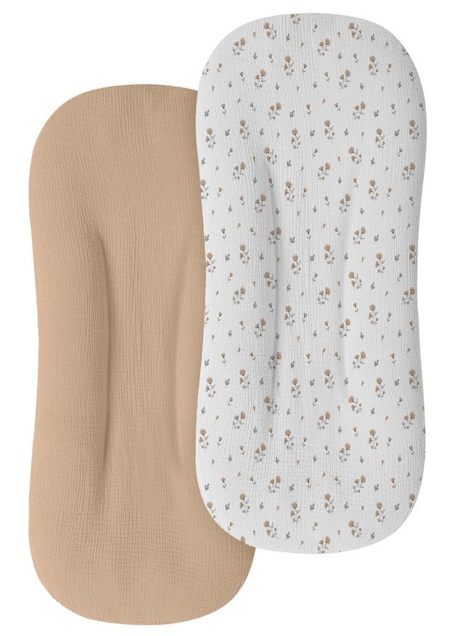 MiFlor Mi Flor Muslin Baby Lounger Cover 30.7"x20" – Snug Fit for Snuggle Me Organic Infant Lounger – Ultra Soft, Breathable, CPC Certified, Non-Shrink - Image 1