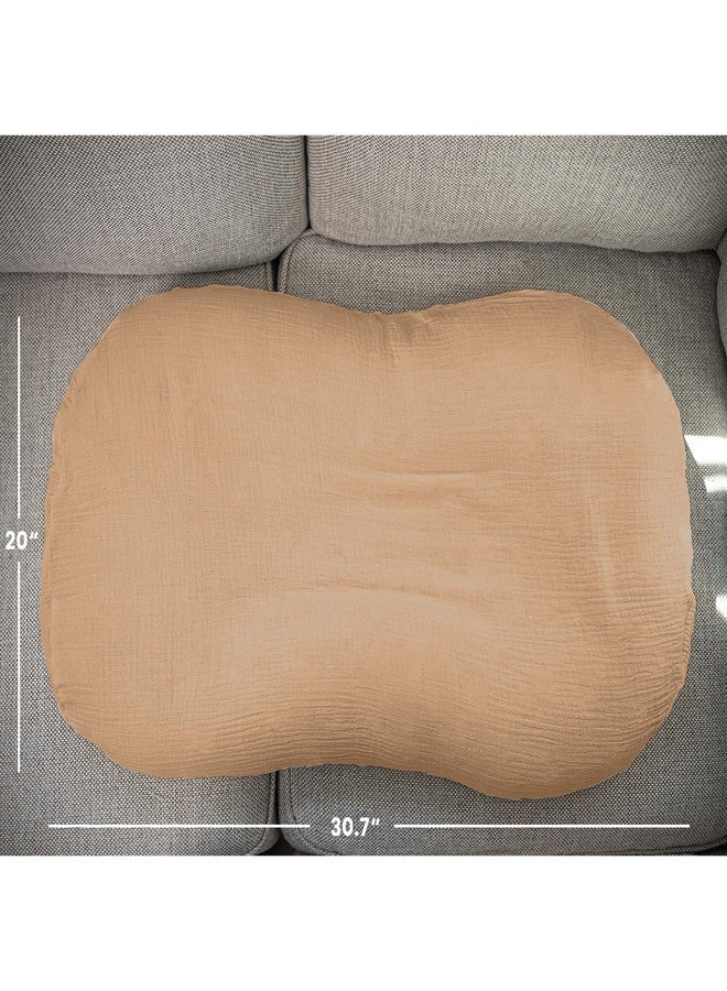 MiFlor Mi Flor Muslin Baby Lounger Cover 30.7"x20" – Snug Fit for Snuggle Me Organic Infant Lounger – Ultra Soft, Breathable, CPC Certified, Non-Shrink - Image 2